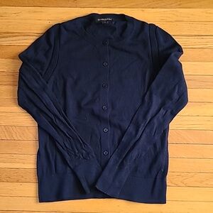 Banana Republic Navy Wool And Cashmere Blend Cardigan